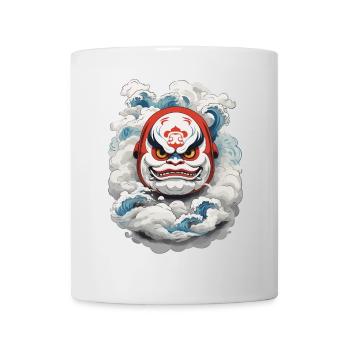 Japanese Daruma Aesthetic Yokai Vintage - Mug - white - Front