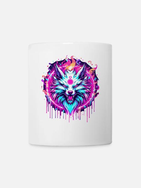 Psychedelischer Fuchs - Tasse - Weiß