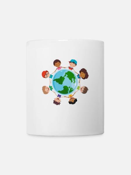 gegen Rassismus, gegen Rechts, gegen Nazis, Liebe - Tasse - Weiß