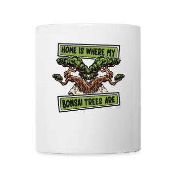 Zuhause ist, wo meine Bonsai Bäume sind Penjing Bonsai - Tasse - Weiß - Vorne