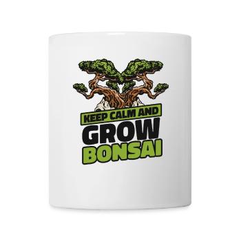 Bewahren Sie Ruhe und züchten Sie Bonsai Bonsai Schalen Penjing - Tasse - Weiß - Vorne