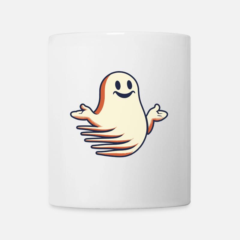 Funny Vintage Ghost Knows Nothing Halloween - Tasse - Weiß