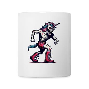 Zombie Licorne Mort-vivant Créature mystique - Mug blanc - blanc - Devant