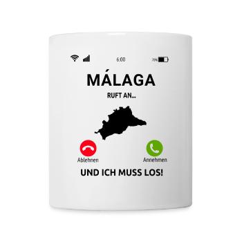 Málaga Andalusien Spanien Urlaub Malaga - Tasse - Weiß - Vorne