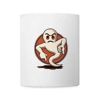 Cool Ghost Gives Thumbs Down Funny Halloween Party - Mug - white - Front