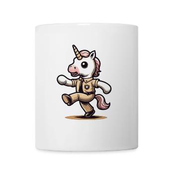 Lustiger Sheriff Einhorn Halloween Party - Tasse - Weiß - Vorne