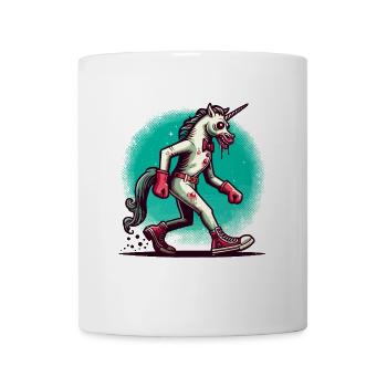 Zombie Licorne Mort-vivant Créature mystique Halloween - Mug blanc - blanc - Devant