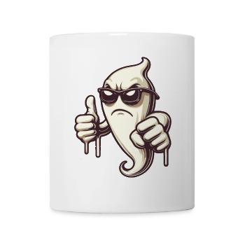 Cool Ghost Gives Proper Respect Halloween - Mug - white - Front