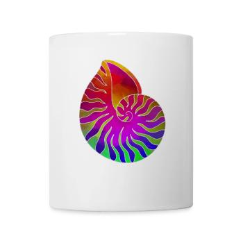 Muschel lila grün rot blau - Tasse - Weiß - Vorne