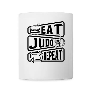 Eat Judo Repeat - Judo Lover Judo Fighter Judo Mar - Mug - white - Front