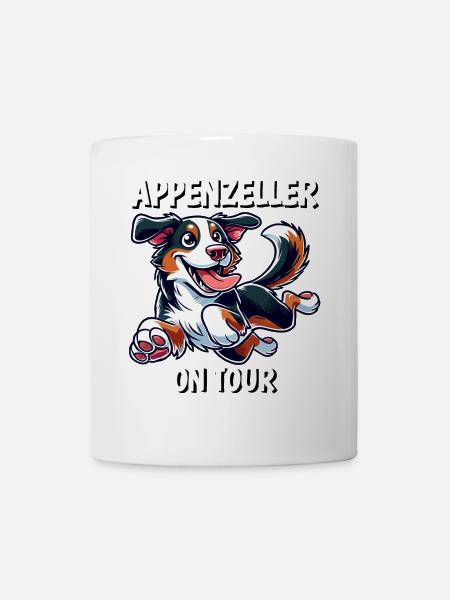 Appenzeller On Tour Funny Dog Design - Mug - white