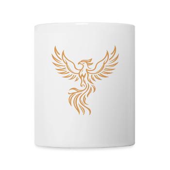 Phoenix Majestic Tribal Art Bird Fire Symbol - Mug - white - Front