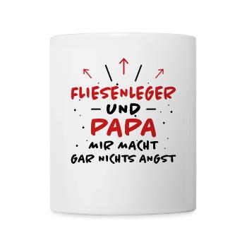 Fliesenleger Spruch Lustiges Fliesenleger Geschenk - Tasse - Weiß - Vorne