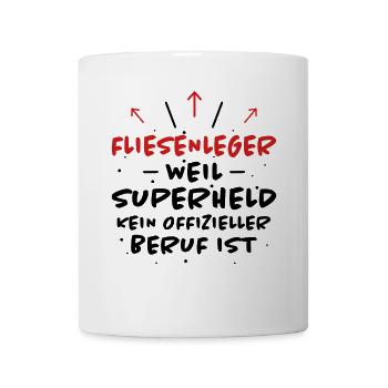 Fliesenleger Spruch Lustiges Fliesenleger Geschenk - Tasse - Weiß - Vorne