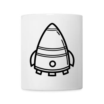 fliegende Untertasse - Tasse - Weiß - Vorne