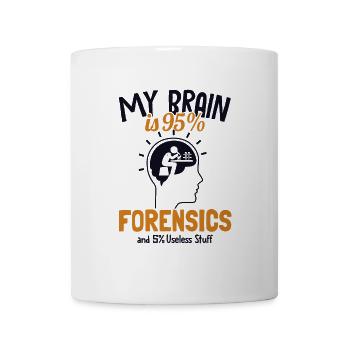 Mon cerveau est composé à 95% de médecine légale Psychologie Médecine légale - Mug blanc - blanc - Devant