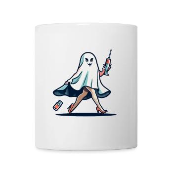 Infirmière drôle Costume de fête d’Halloween - Mug blanc - blanc - Devant