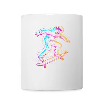 Cartoon Skateboarder Drawing - Mug - white - Front