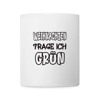 Christmas I wear green saying color green - Mug - white - Front
