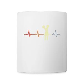 Ligne de cœur de pom-pom girl - Mug blanc - blanc - Devant