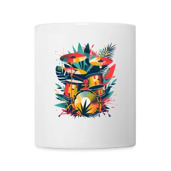 Drum Set Illustration - Tasse - Weiß - Vorne