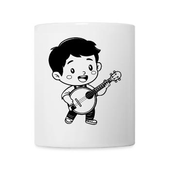 Cartoon Banjo Boy - Mug - white - Front