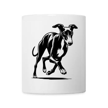 Whippet - Tasse - Weiß - Vorne