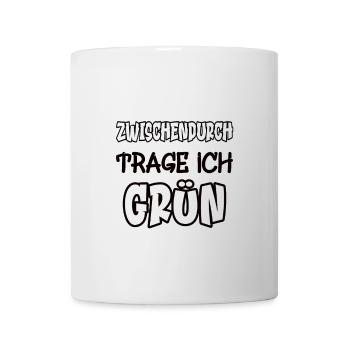 In between I wear green saying color green - Mug - white - Front