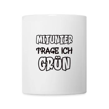 Sometimes I wear green saying color green - Mug - white - Front