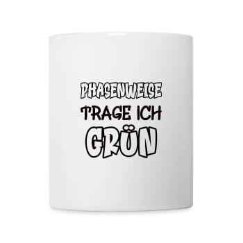At times I wear green saying color green - Mug - white - Front