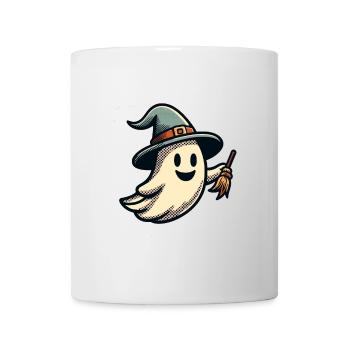 Funny Witch Ghost Witch Broom Halloween Party - Mug - white - Front