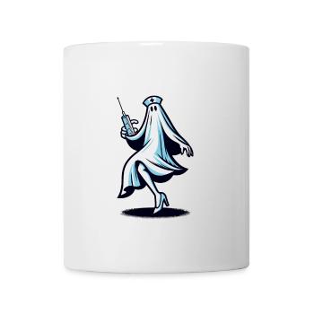 Infirmière drôle Chasse aux fantômes effrayante - Mug blanc - blanc - Devant