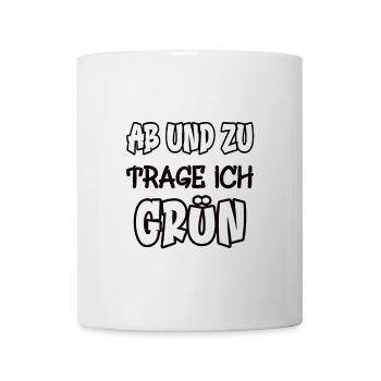 From time to time I wear green saying color green - Mug - white - Front