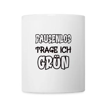 I wear green non-stop saying color green - Mug - white - Front