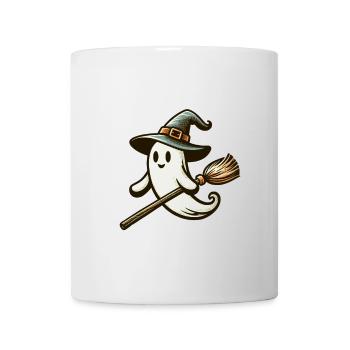 Funny Witch Spirit Witch Broom Vintage Art Style - Mug - white - Front