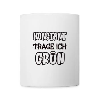 Constantly I wear green Saying Color green - Mug - white - Front