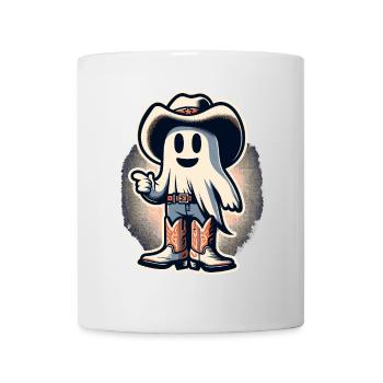 Drôle Cowboy Chasseur de fantômes Halloween Fantôme - Mug blanc - blanc - Devant
