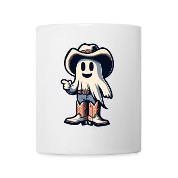Lustiger Cowboy Geisterjäger Hut Boots Halloween - Tasse - Weiß - Vorne