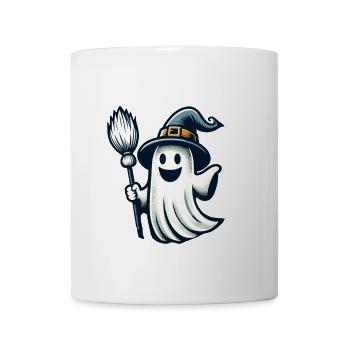 Funny Witch Spirit Witch Broom Vintage Art Style - Mug - white - Front