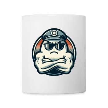 Cool Ghost Muscular Bodybuilder Lustige Halloween - Tasse - Weiß - Vorne