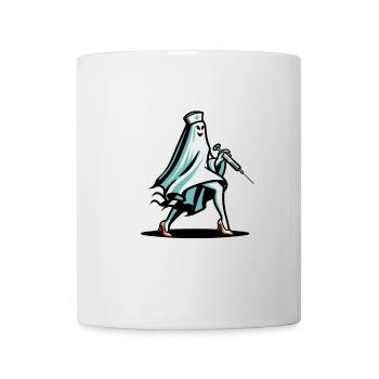 Drôle d’infirmière fantôme Halloween Costume - Mug blanc - blanc - Devant
