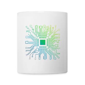 Colorful Computer Circuit Board Tech Electronic - Mug - white - Front