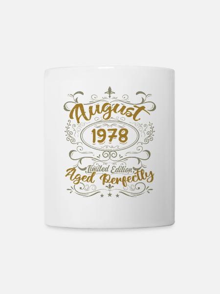 August 1978 August Geburtstagsgeschenk 1978 August 1978 - Tasse - Weiß