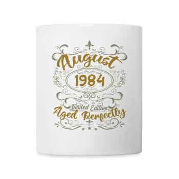Août 1984 Août Cadeau Anniversaire 1984 Août 1984 - Mug blanc - blanc - Devant