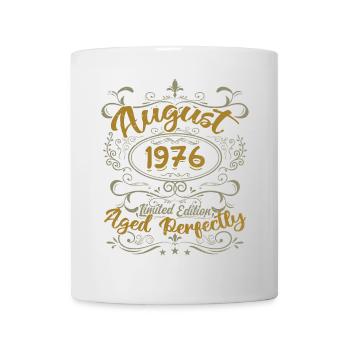 August 1976 August Geburtstagsgeschenk 1976 August 1976 - Tasse - Weiß - Vorne