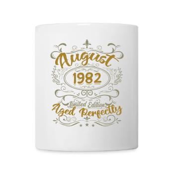 Août 1982 Août Cadeau Anniversaire 1982 Août 1982 - Mug blanc - blanc - Devant