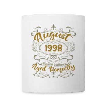August 1998 August Geburtstagsgeschenk 1998 August 1998 - Tasse - Weiß - Vorne