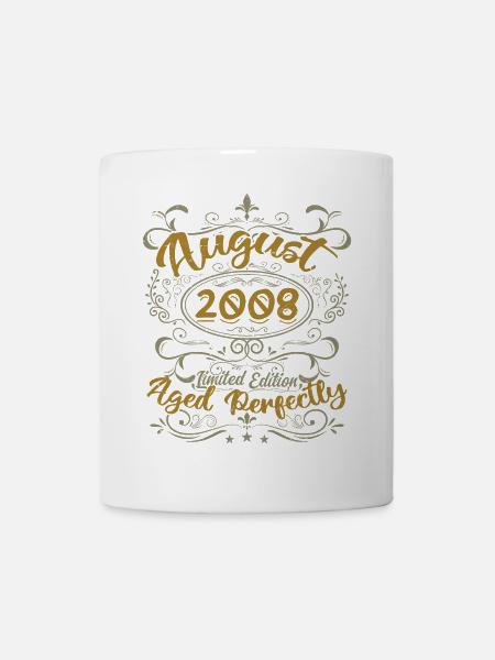 Août 2008 Août Cadeau Anniversaire 2008 Août 2008 - Mug blanc - blanc