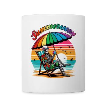Summerween Skeleton: Chillen im Sommer - Tasse - Weiß - Vorne