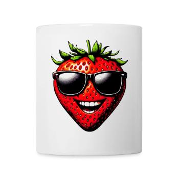Strawberry with Sunglasses - Mug - white - Front